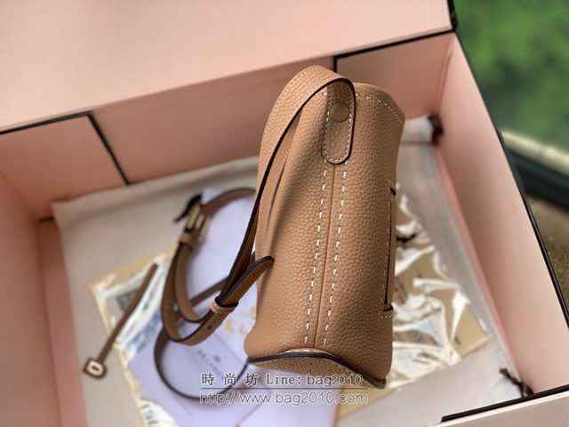 DELVAUX女包 Delvaux Pin春夏系列 德爾沃女手提包 D00315奶茶色 Delvaux女單肩包  fcs1324
